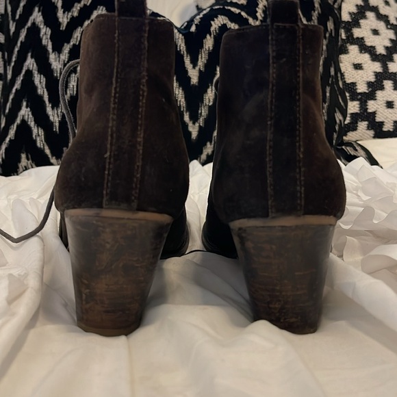 Jeffrey Campbell tie brown suede booties - Picture 4 of 5